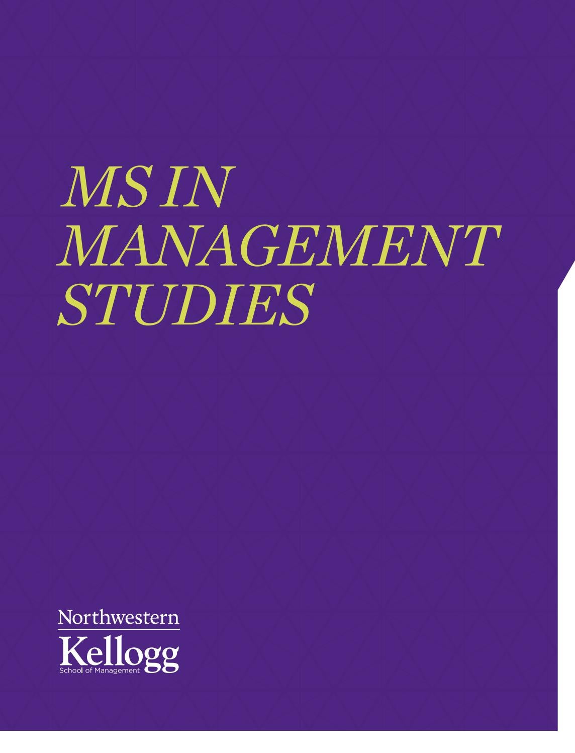 Kellogg MS in Management