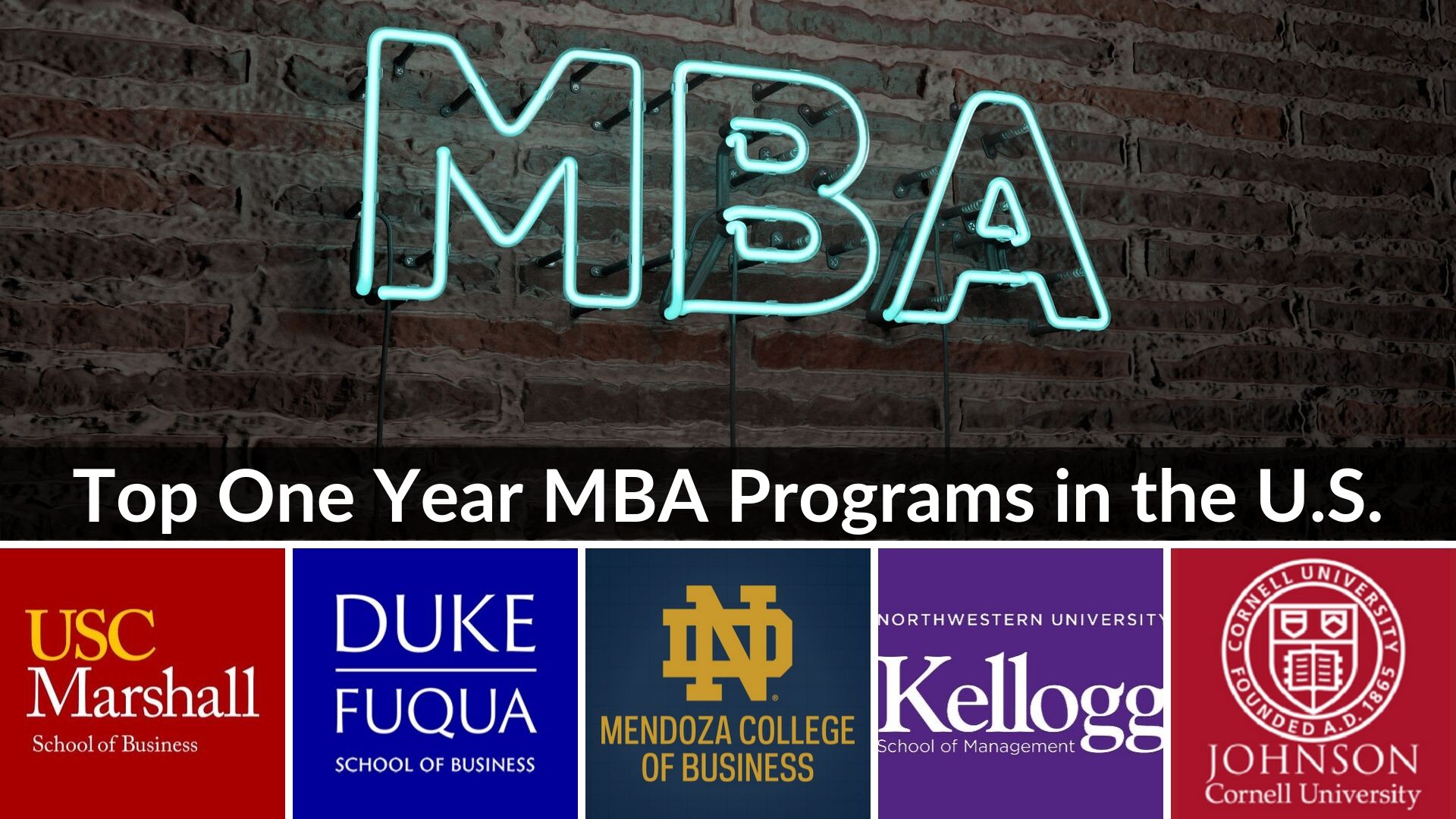 Best 1 year MBA programs in the world